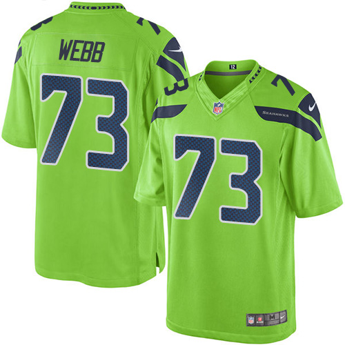 Youth Elite J'Marcus Webb Nike Jersey Green - #73 Rush NFL Seattle Seahawks